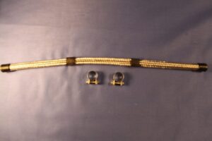GGT106 14 SS BRAIDED FUEL HOSE 14 INCH & CLIPS