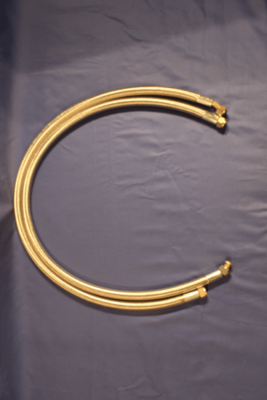 (48) MGB AHH8192SSPR STAINLESS STEEL PAIR OIL COOLER HOSES PIPES 1962-1967