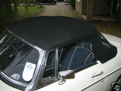 (1) BHH905SF MGB BLACK CLOTH HOOD ON HEADER RAIL
