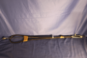 (10) MGB Handbrake Cable Steel Wheel SW RUBBER BUMPER WITH ROD 1976 on GVC1014