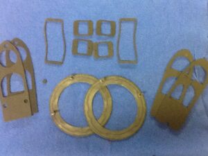 37H8759KIT MGB FULL LAMP GASKET SET 1975 ON RUBBER BUMPER MODEL GASKETS