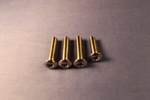 SET OF 4 MGB EXTRA LONG GEARLEVER CHROME RING SCREW SET