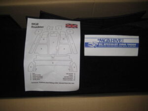 HMP613401 MGB ROADSTER RHD CARPET SET BLACK STANDARD 1968 ON