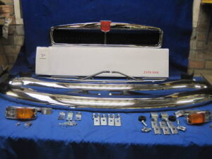 CBKIT1 MGB RUBBER TO CHROME BUMPER CONVERSION KIT WITH HONEYCOMBE GRILL