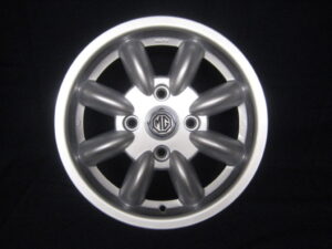 14ASX4 SET OF FOUR 5.5 X 14 MGB ALLOY WHEELS PLAIN SILVER
