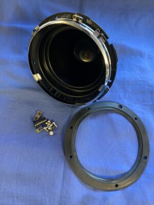 SML3P MGB MIDGET 7'' PLASTIC HEAD LAMP BOWL ASSY KIT INC GASKET SCREWS INNER RETAINING RIM