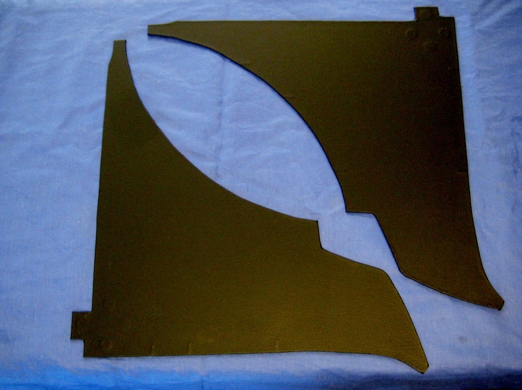 WA132/4A MGB ROADSTER BLACK REAR WHEEL ARCH PANELS 1970-1981 FINE & COURSE GRAIN