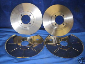 (2) MGB PAIR OF BRAKE DISCS AND S/S BACK PLATES KIT BTB387SBP
