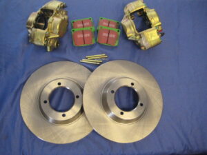 MGC BRAKE CALIPERS, DISCS, GREENSTUFF PADS & PINS & CLIPS KIT BKMGC2