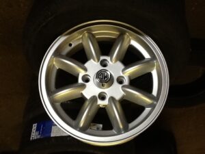 GAC8203SET 13" X 5J MIDGET SPRITE ALLOY WHEELS PLAIN SILVER SET OF 4