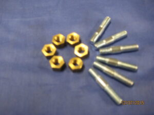 (14) MGB 6 X MANIFOLD STUDS AND NUTS TO EXHAUST CHS2513SET
