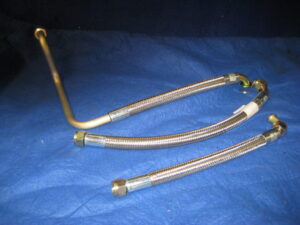 BHH1104SS MGB SET OF 3 V8 S/S OIL COOLER HOSE STAINLESS STEEL