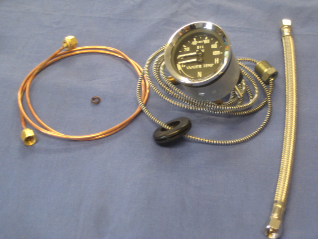 BHA4900K MGB DUAL OIL WATER GAUGE SMITHS CNH & S/S FLEXI HOSE & COPPER PIPE