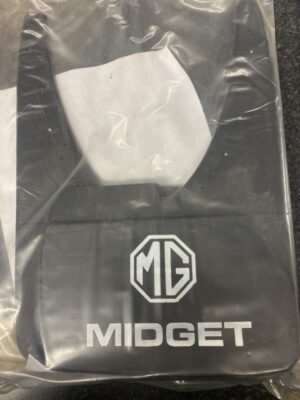 PAIR MIDGET MG LOGO MUDFLAPS & FITTINGS