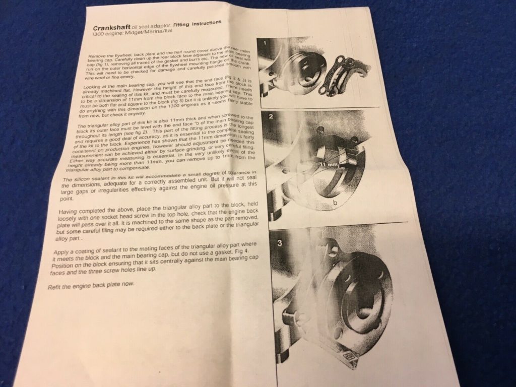 1275 MIDGET ENGINE CRANKSHAFT REAR OIL SEAL REPLACEMENT KIT MGS10832 - Image 4