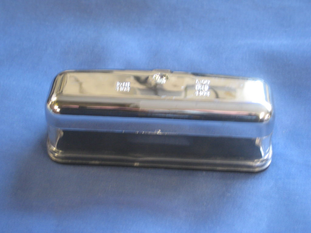 127916Z MGB & MIDGET NUMBER PLATE LAMP PLASTIC SILVER