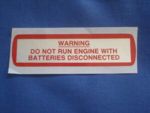 CRST117 BATTERY WARNING STICKER