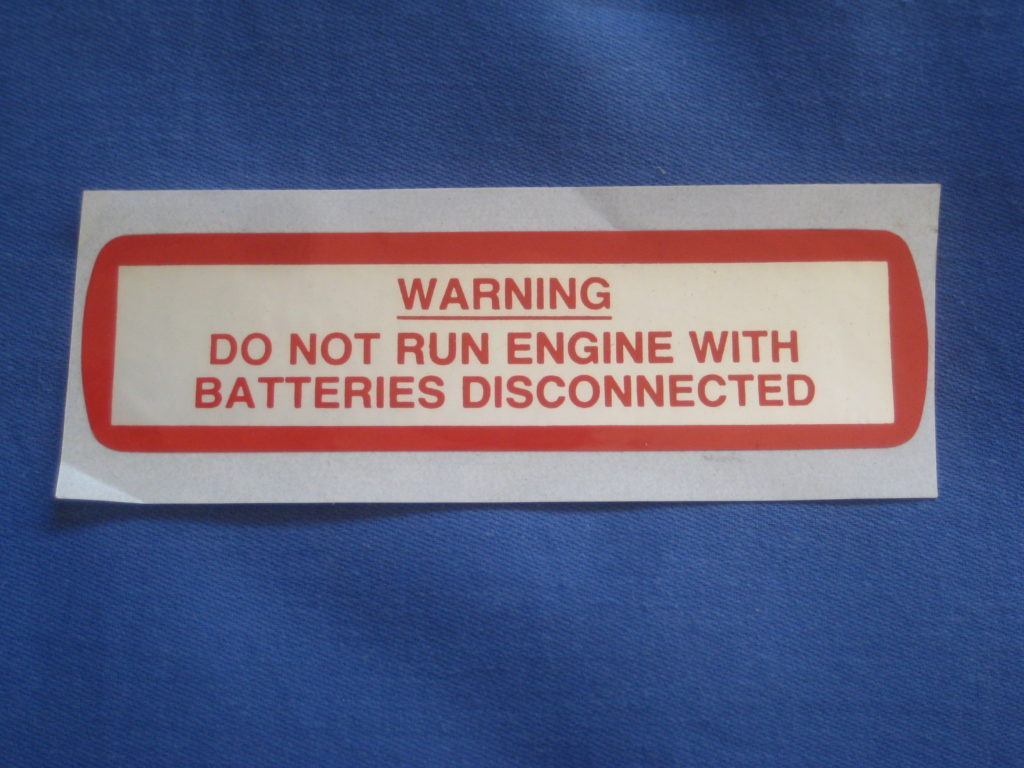 CRST117 BATTERY WARNING STICKER