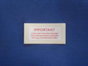 CRST123 IMPORTANT TRIP STICKER