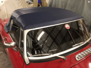 MGB AHH8516 VINYL HOOD WITH HEADER RAIL PACKAWAY COLOURED