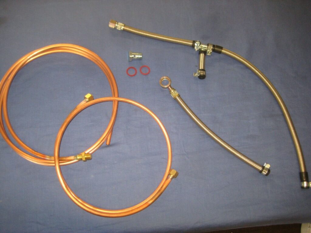 FHKHS4 MGB FUEL PETROL S/S HOSE & COPPER PIPE KIT HS4 1962-75
