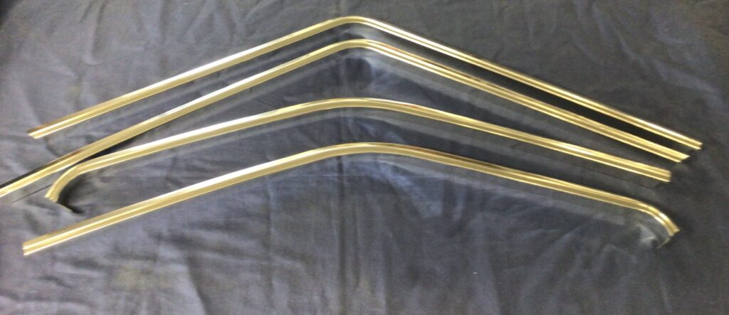 MGB GT GUTTER CHROME MOULDING SET OF 4 AHH7407K
