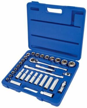 3284 LASER TOOLS 3284 1/2”D SOCKET SET 32 PIECE CHROME VANADIUM IN CASE