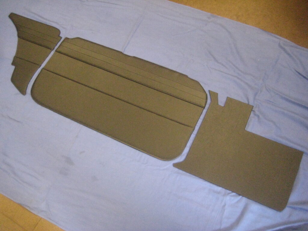 TK112AA MGB GT 6 PIECE INTERIOR DOOR TRIM PANEL KIT 1966-67 MK1 BLACK WITH BLACK