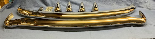 AHH6208/61SS MGB S/S FRONT & REAR BUMPER & OVERIDER SET