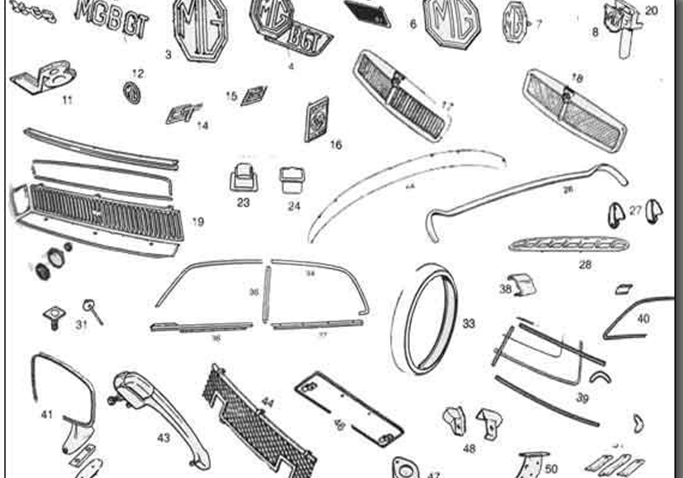 MGB Badges & Brightwork